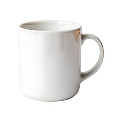 White coffee mug isolated on transparent background