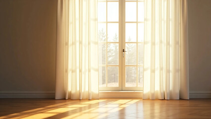 Fototapeta premium empty room with window