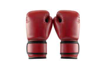 Red Boxing Gloves Ready to Fight Sport Combat Training