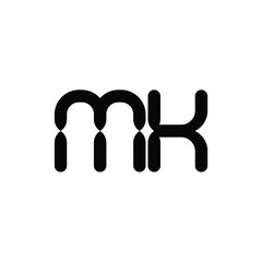 MK monogram logo design letter text name symbol monochrome logotype alphabet character simple logo