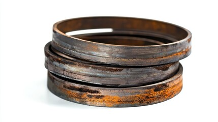 Steel isolated on white background