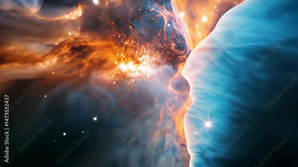 Canvas Prints nebula clouds and stars illuminate the vastness of space in a stunning cosmic display, universe, neb