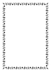 シンプルな手書きのかわいいアイスクリーム四角フレーム