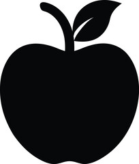 apple education logo silhouette icon vector illustration