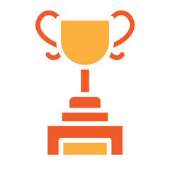 Rap Awards Trophy   Vector Glyph Two Colors Icon Design