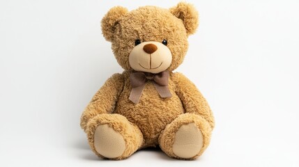 Obraz premium Stuffed teddy bear isolated on white background