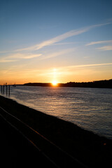 Obraz premium Nature, Ocean, Sky, Sunset and Birds