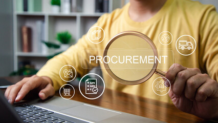 Procurement Management Industry concept. Supply Chain retail logistics, transportation suppliers,...