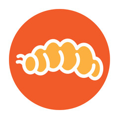 Bee Larvae Vector Glyph Two Colors Icon Design