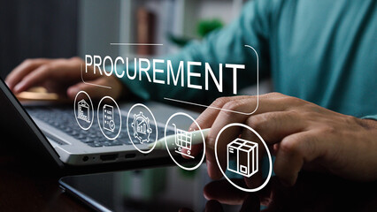 Procurement Management Industry concept. Supply Chain retail logistics, transportation suppliers,...