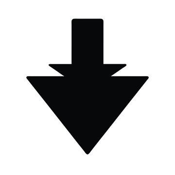 drop down arrow black silhouette 