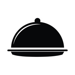 food tray with dome lid black silhouette 