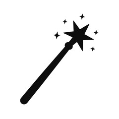 magic wand spark black silhouette 