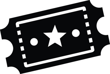 Obraz premium movie ticket logo icon vector illustration