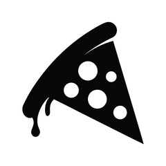 pizza slice black silhouette 