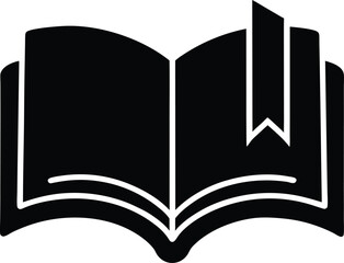 open book bookmark logo icon vector illustration