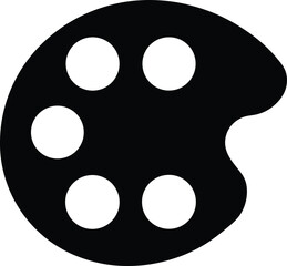 Fototapeta premium paint palette art logo icon vector illustration