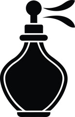 perfume spray bottle logo icon vector illustration
