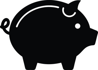 piggy bank logo icon vector illustration