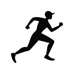 runner silhouette in motion 