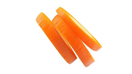 Slices of carrot on transparent png