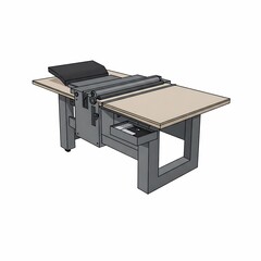 The workbench of a precision printing machine