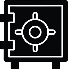 Safe Vault Logo Icon Vector Illustration
