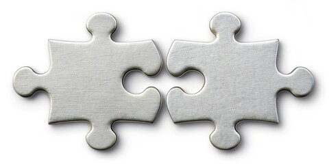 Obraz premium Two puzzle pieces with edges interlocking, forming a seamless whole , seamless fit, connection
