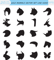  Animals logos collection. Animal logo set