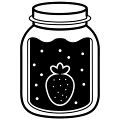 Pickled Veggie Jar Icon - Clean Line Vector Art