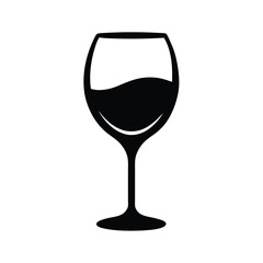 wine glass black silhouette