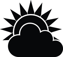 sun and cloud icon icon vector illustration