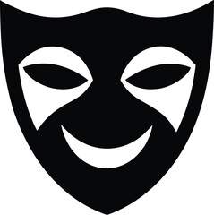 theater masks drama icon vector illustration
