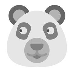 Panda Bear Vector Flat Icon Design