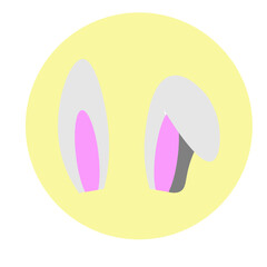 Bunny Ears Vector Flat Icon Design