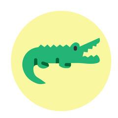 Crocodile Vector Flat Icon Design