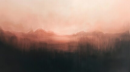 Fototapeta premium Ethereal Mountain Landscape with Soft Hues and Dreamlike Atmosphere at Dusk or Dawn
