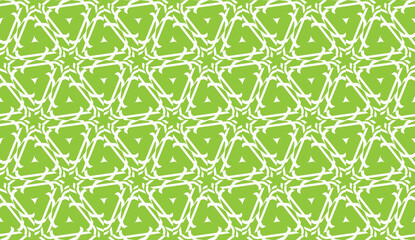 Vector illustration. For your business, presentation, fashion print. Pattern with abstract illusion triangles. Light green color.
