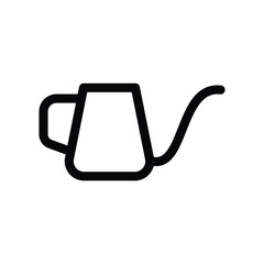 illustration graphic vector is mini kettle without lid in line style black color. Perfect for icon, banner, flyer or social media design.