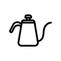 Obraz premium illustration graphic vector is Mini-kettle with lid with black line style . Perfect for icon, banner, flyer or social media design.