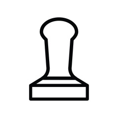 illustration graphic vector is tamper tool for coffee shop outline black color. Perfect for icon, banner, flyer, mobile apps UI or social media design.