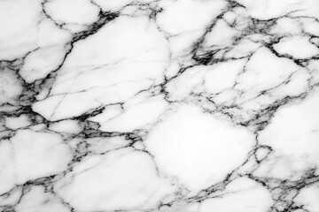 Abstract white marble texture with black veins