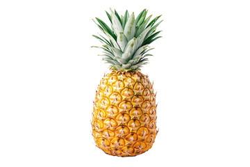 Fototapeta premium Fresh pineapple on display tropical market food photography bright environment close-up view healthy eating concept