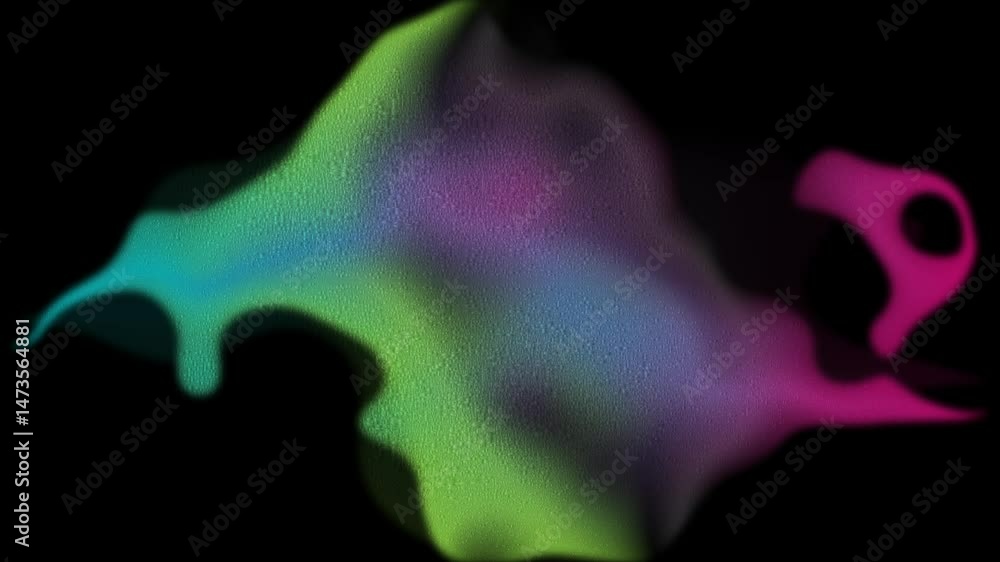 Aufkleber Abstract bright glossy liquid gradient geometric shape with grainy noise abstract background. Concept hi-tech grunge motion design. Video animation Ultra HD 4K 3840x2160