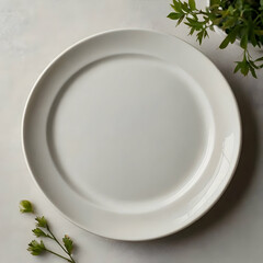 empty white plate