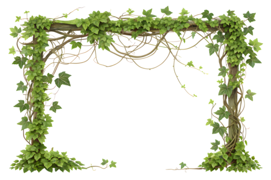 frame from branches of a tree creeper style transparent image