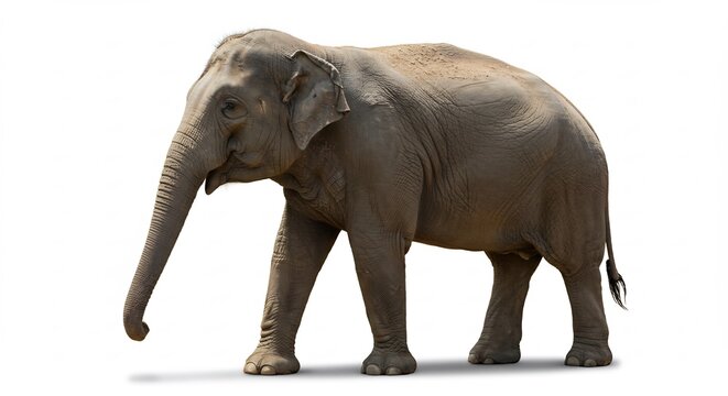 優しい光を浴びる、穏やかなアジアゾウ. AI Generated