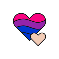 Love Spectrum Icon in Pink and Blue Gradient.