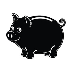 black-vector-silhouette-piggy-bank-illustration-on.eps