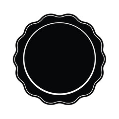 black vector silhouette vintage plate illustration 